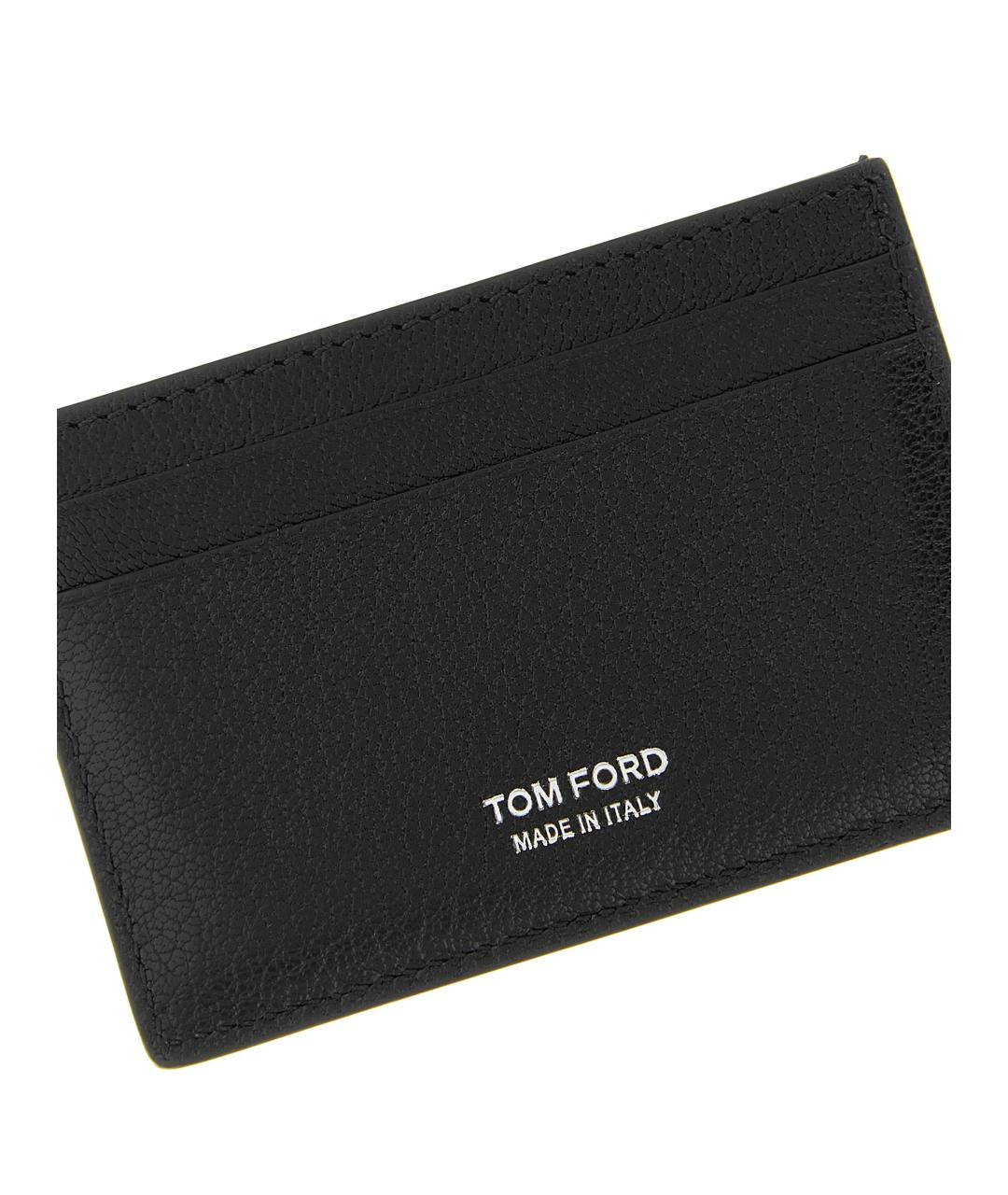 TOM FORD Черный кожаный кардхолдер, фото 3