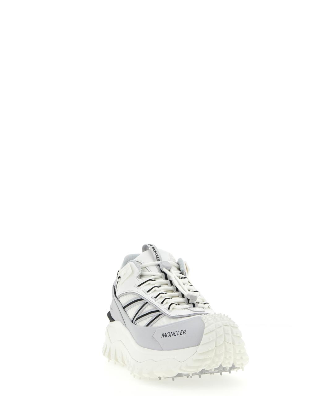 MONCLER Серые синтетические низкие кроссовки / кеды, фото 2