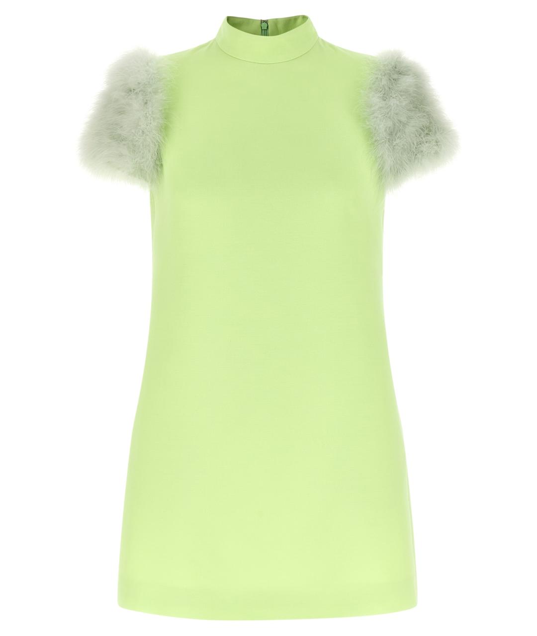 VALENTINO Зеленые шерстяное платье, фото 1