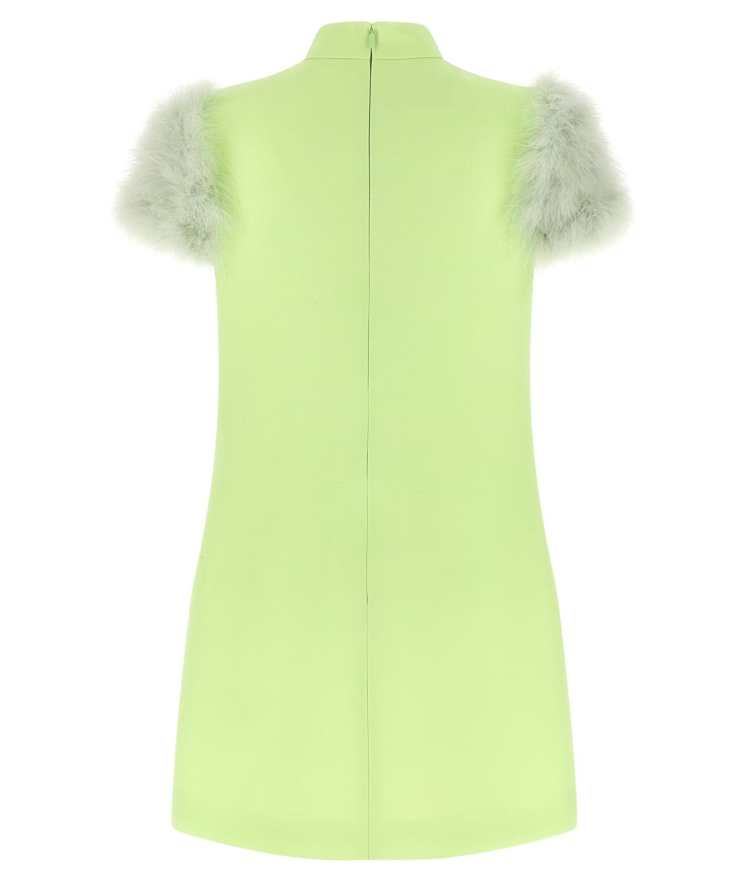 VALENTINO Зеленые шерстяное платье, фото 2