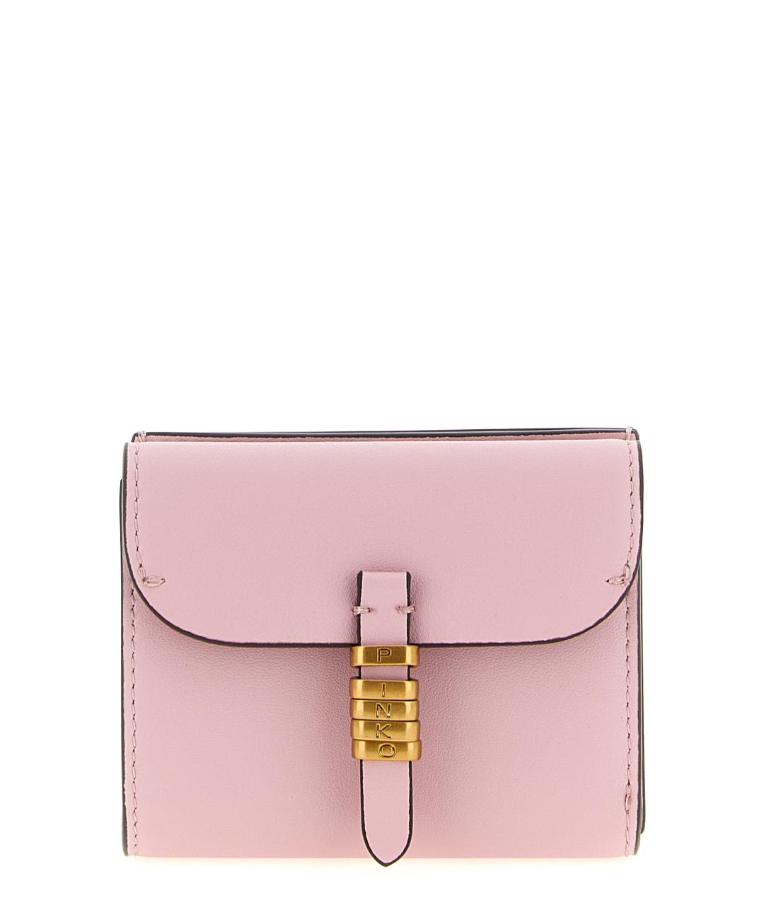 PINKO Розовый кожаный кошелек, фото 1