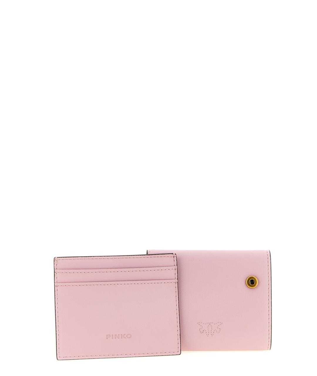 PINKO Розовый кожаный кошелек, фото 3