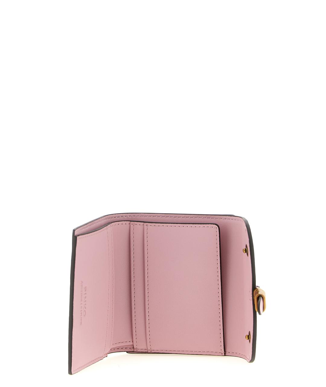 PINKO Розовый кожаный кошелек, фото 4