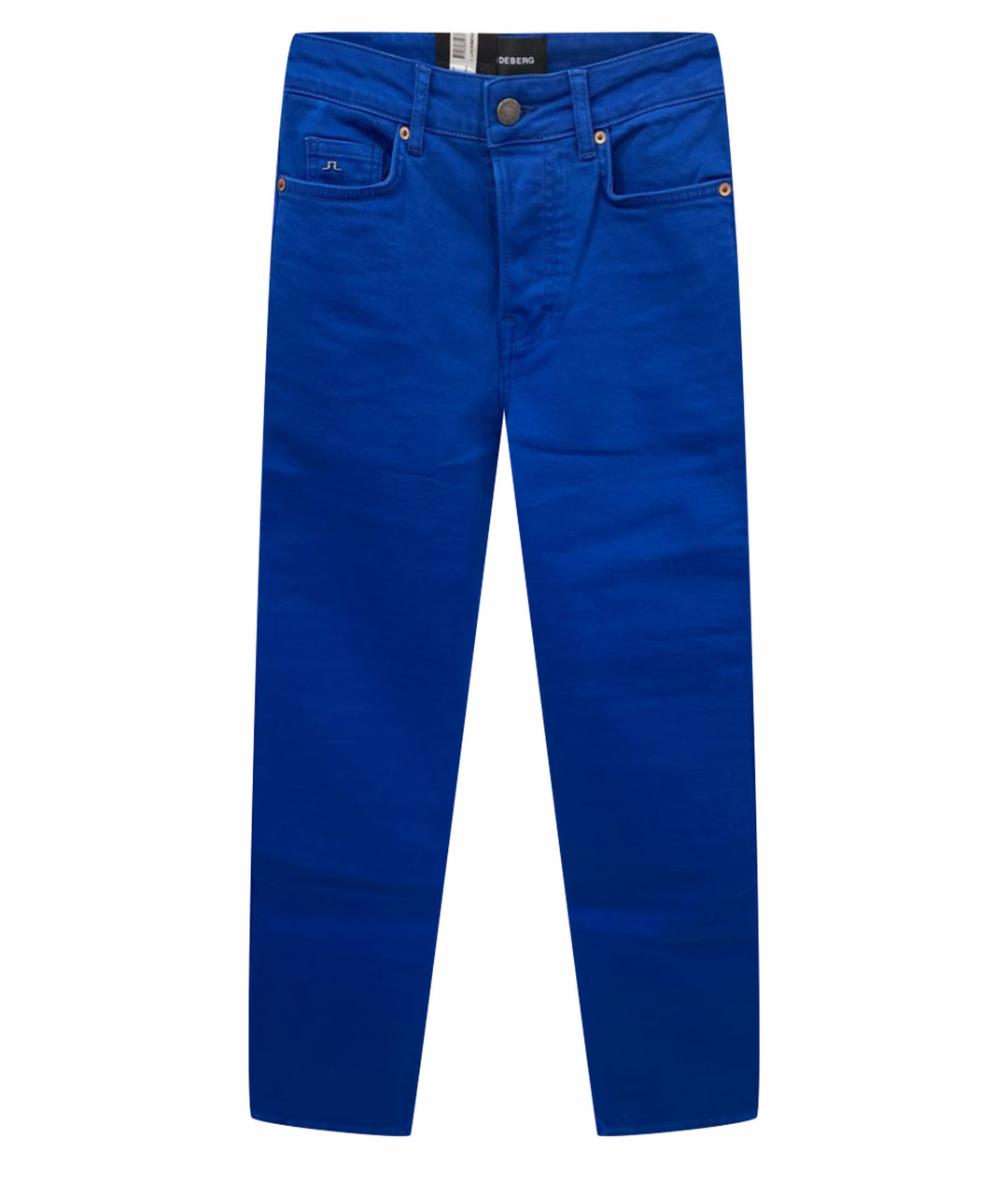 J.LINDEBERG Голубые хлопковые прямые джинсы, фото 1