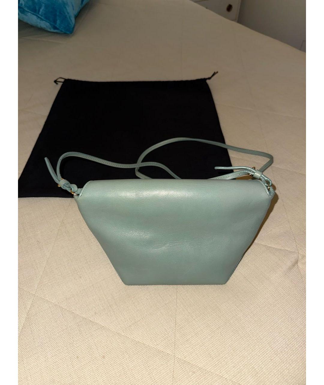 JIL SANDER Зеленая кожаная сумка через плечо, фото 4