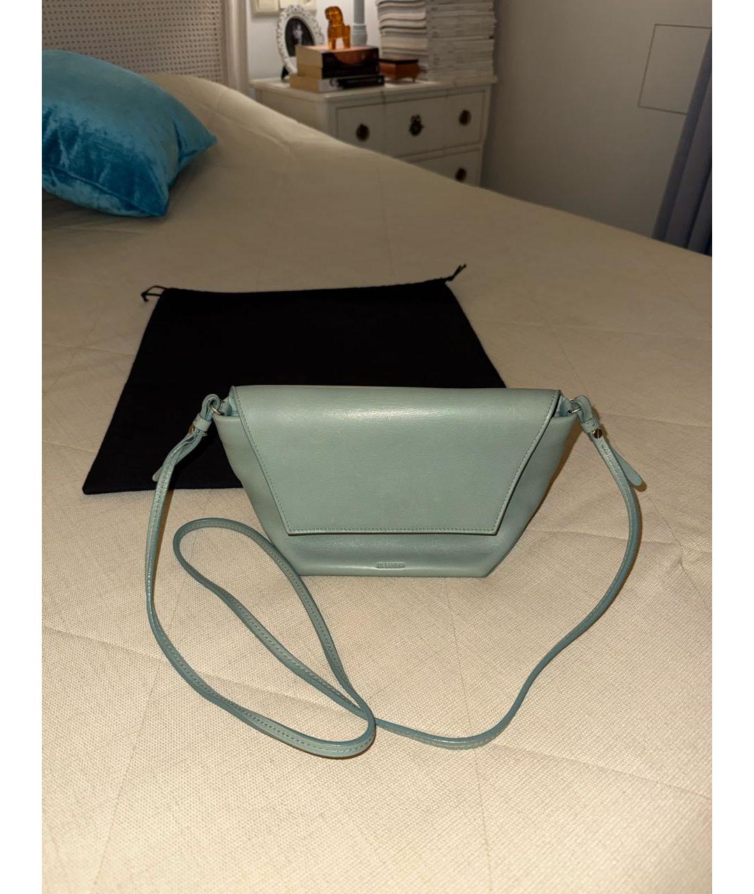 JIL SANDER Зеленая кожаная сумка через плечо, фото 8