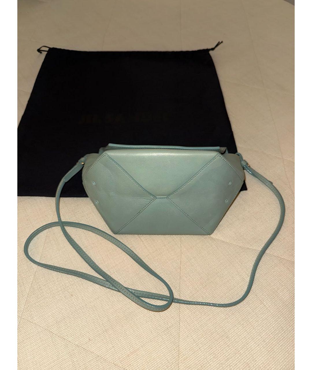 JIL SANDER Зеленая кожаная сумка через плечо, фото 5