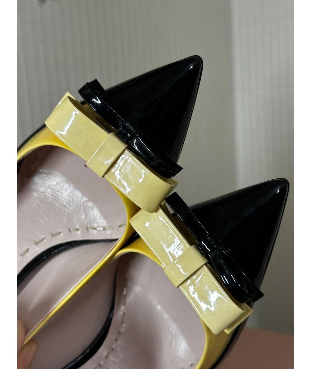 MIU MIU Черные туфли из лакированной кожи, фото 5