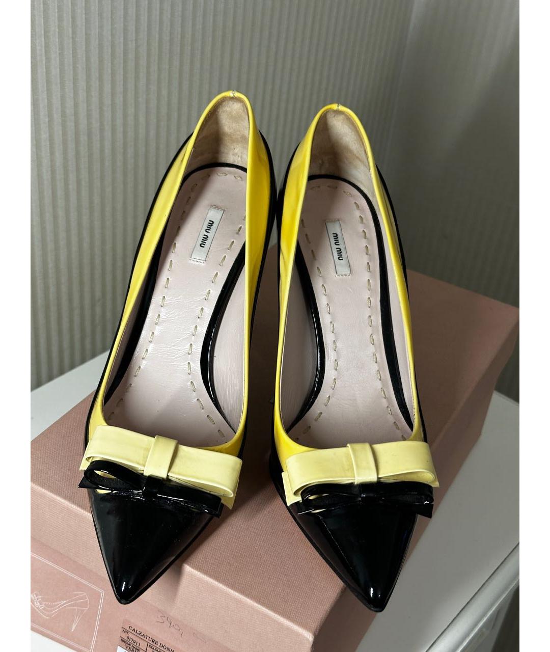 MIU MIU Черные туфли из лакированной кожи, фото 3