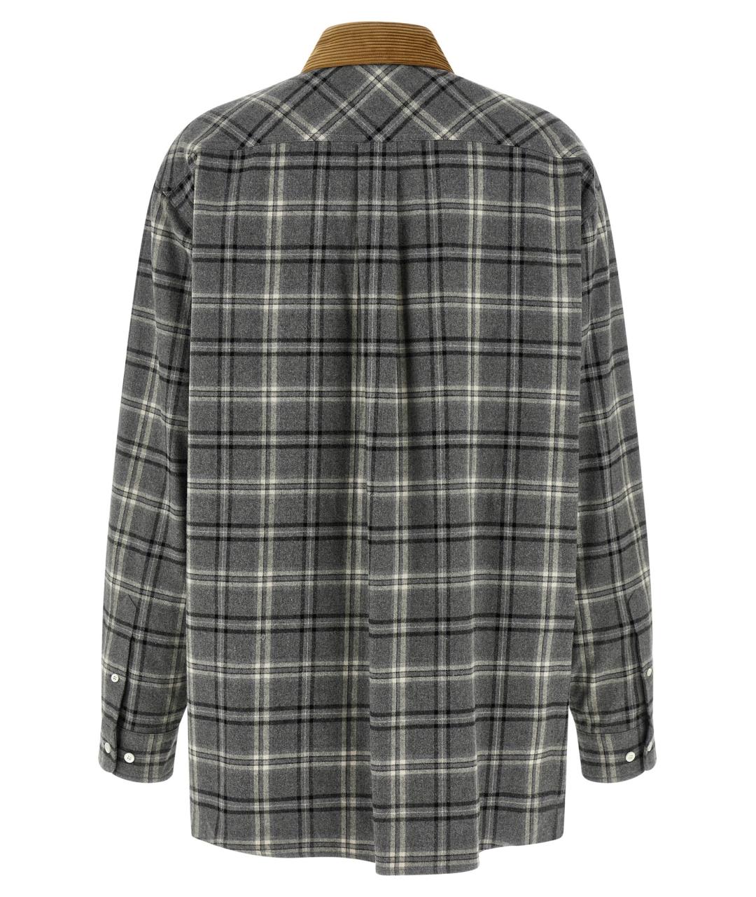 MIU MIU Серая хлопковая рубашка, фото 2