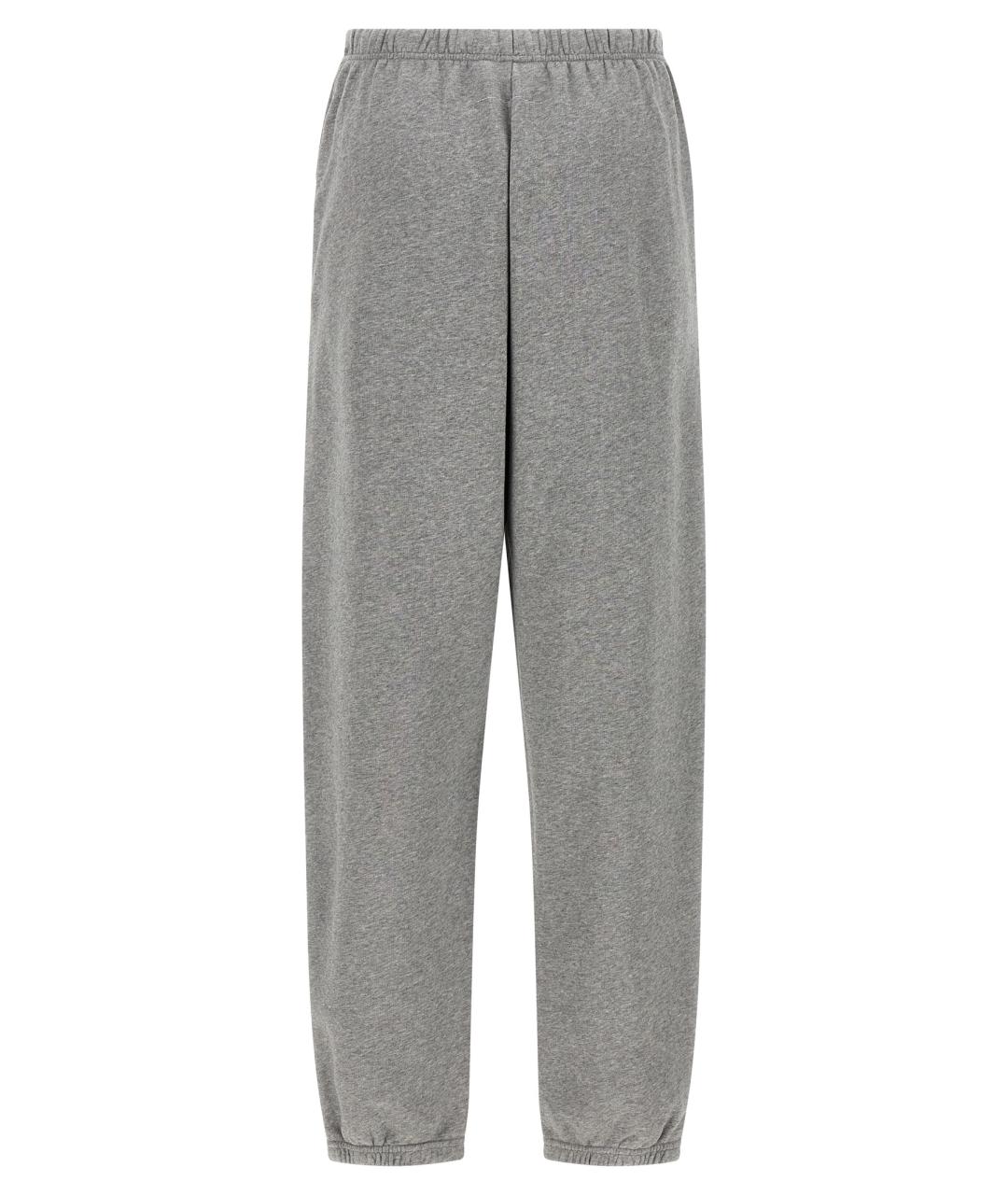 MM6 MAISON MARGIELA Серые хлопковые прямые брюки, фото 2