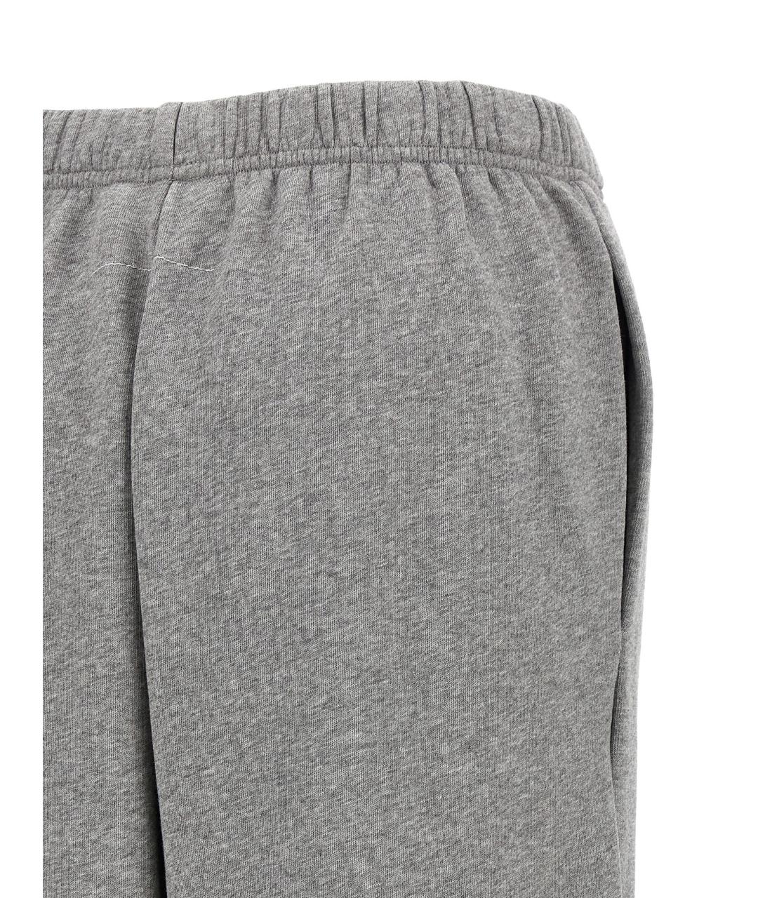 MM6 MAISON MARGIELA Серые хлопковые прямые брюки, фото 4