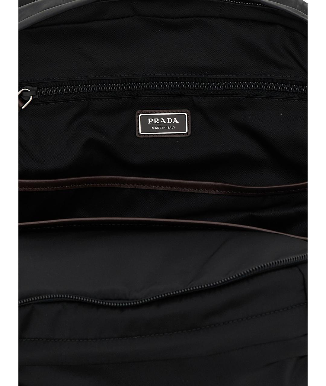 PRADA Черный синтетический рюкзак, фото 4