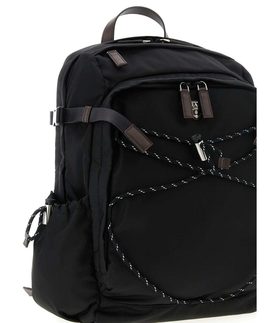 PRADA Черный синтетический рюкзак, фото 3
