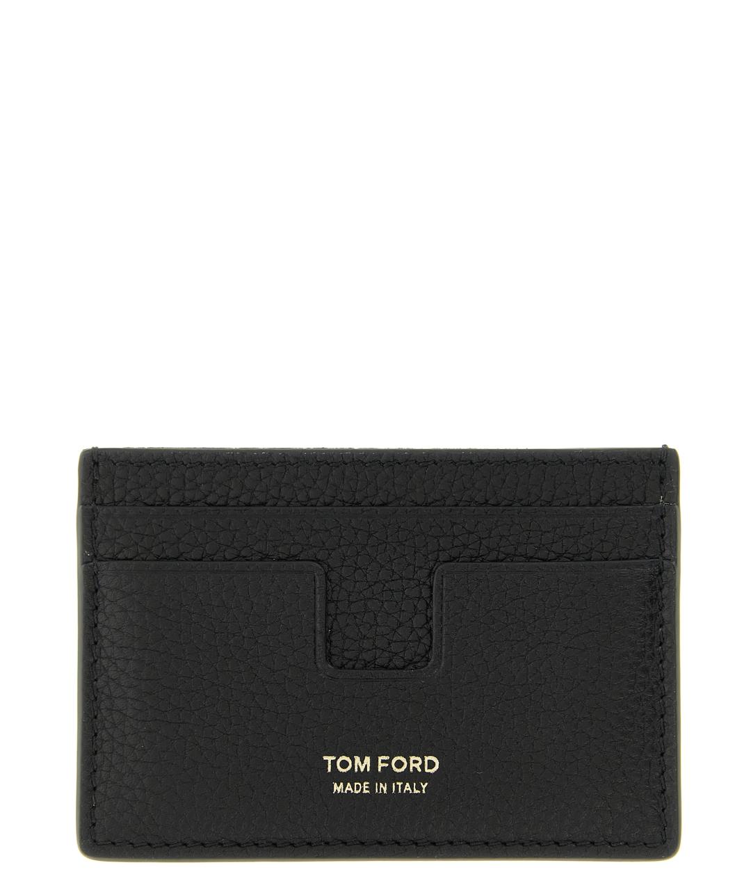 TOM FORD Черный кожаный кардхолдер, фото 1
