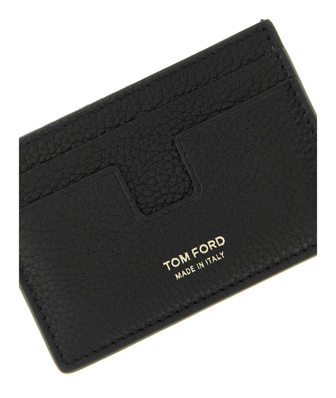 TOM FORD Черный кожаный кардхолдер, фото 3