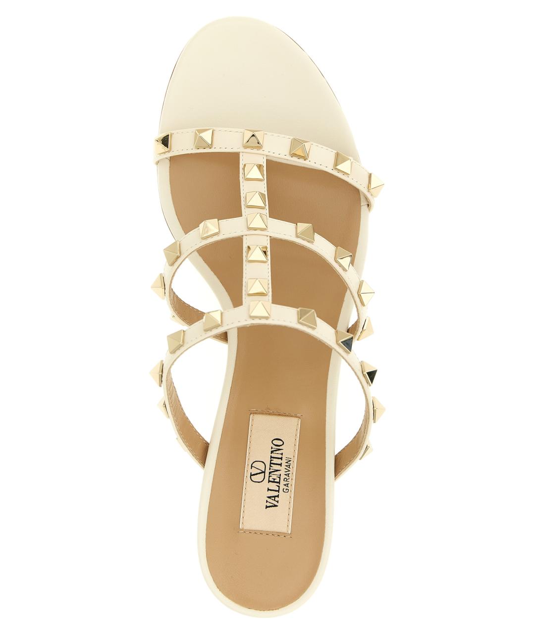 VALENTINO Белые кожаные босоножки, фото 4