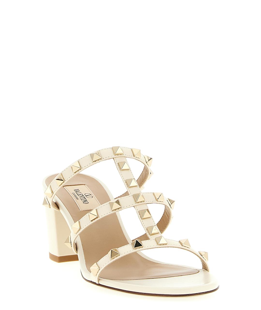 VALENTINO Белые кожаные босоножки, фото 2