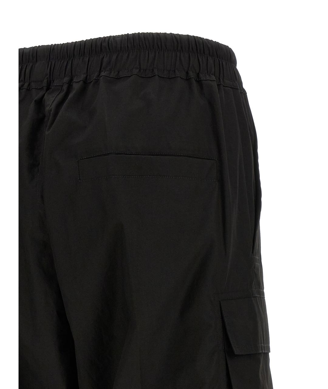 RICK OWENS Черные хлопковые прямые брюки, фото 4