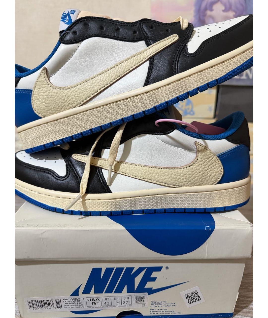 CACTUS JACK BY TRAVIS SCOTT Бежевые низкие кроссовки / кеды из искусственной кожи, фото 6