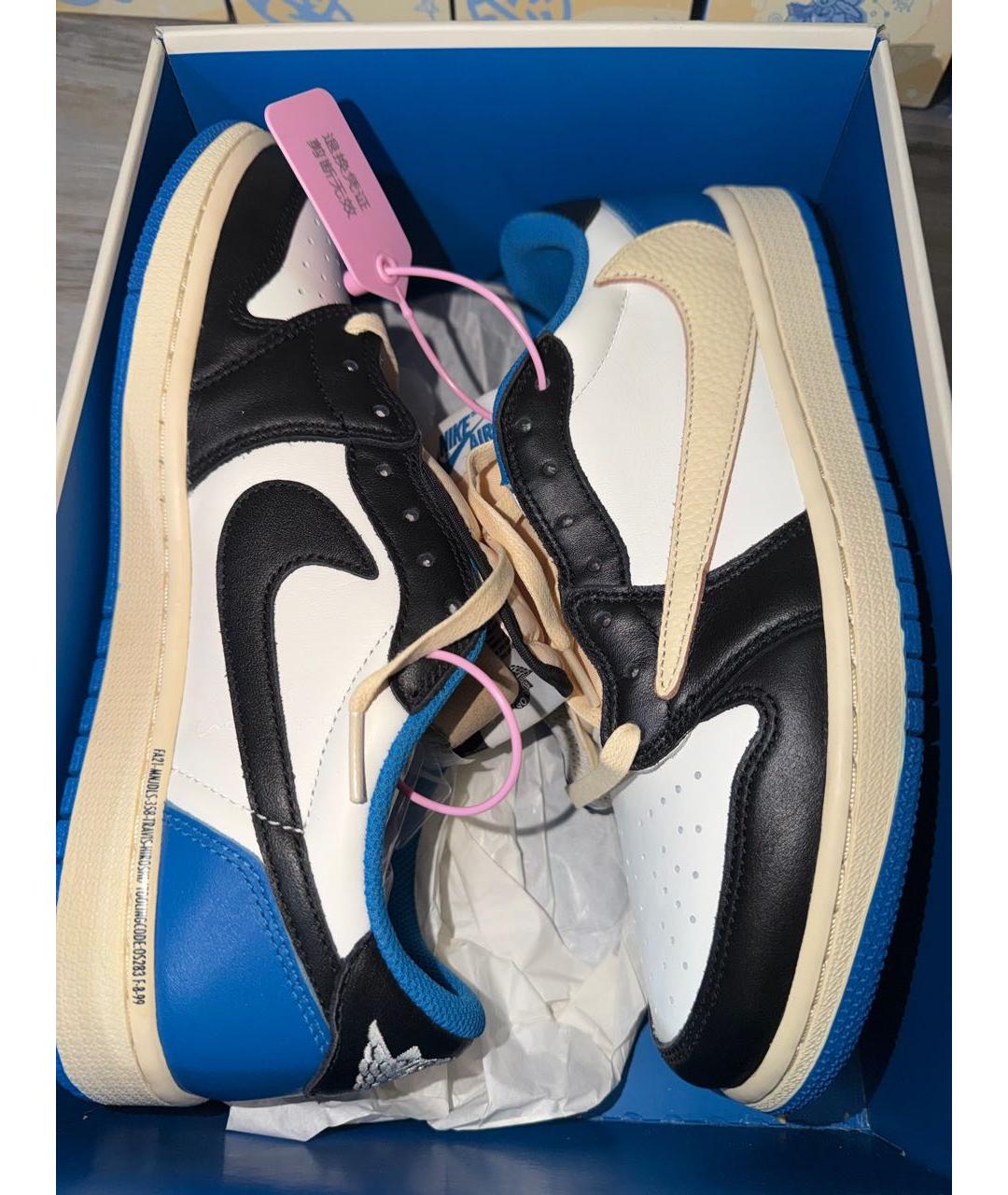 CACTUS JACK BY TRAVIS SCOTT Бежевые низкие кроссовки / кеды из искусственной кожи, фото 5