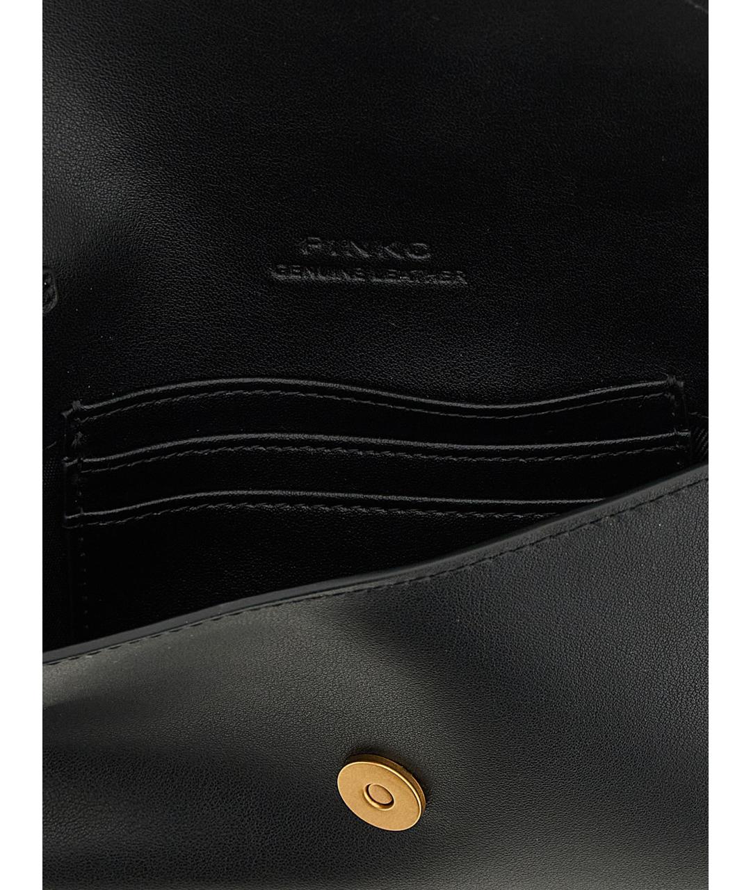 PINKO Черный кожаный кошелек, фото 4