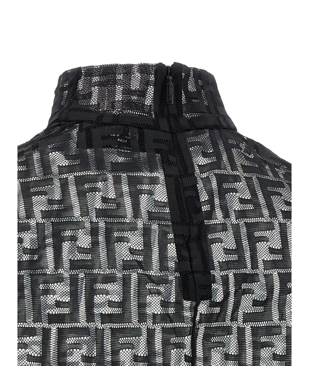 FENDI Черная полиамидовая блузы, фото 4