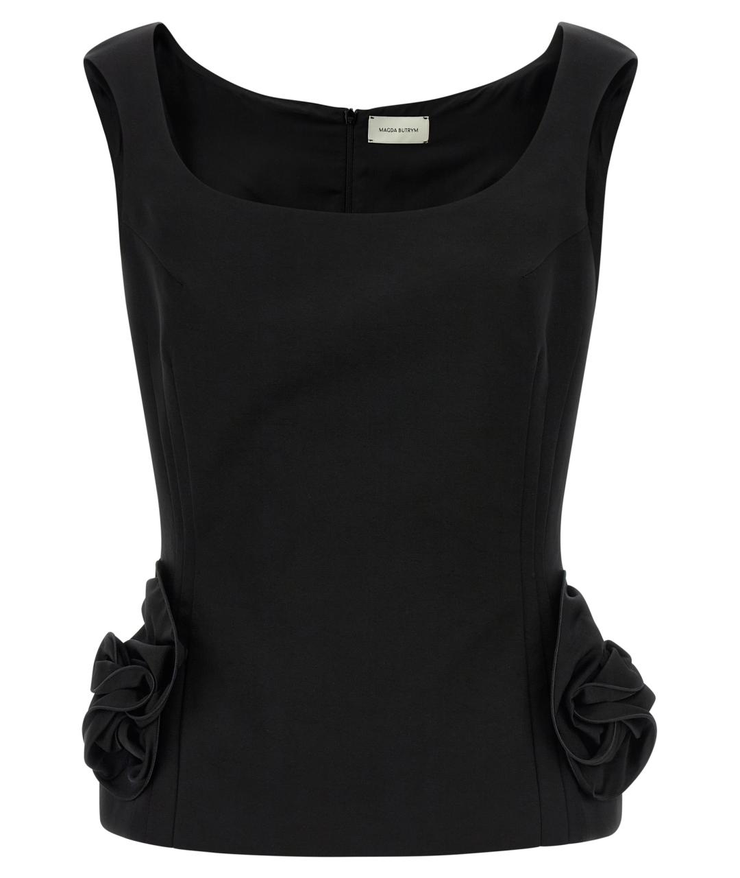 MAGDA BUTRYM Черная шелковая блузы, фото 1