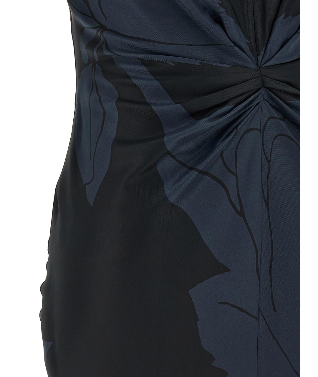 VICTORIA BECKHAM Синее вискозное платье, фото 4