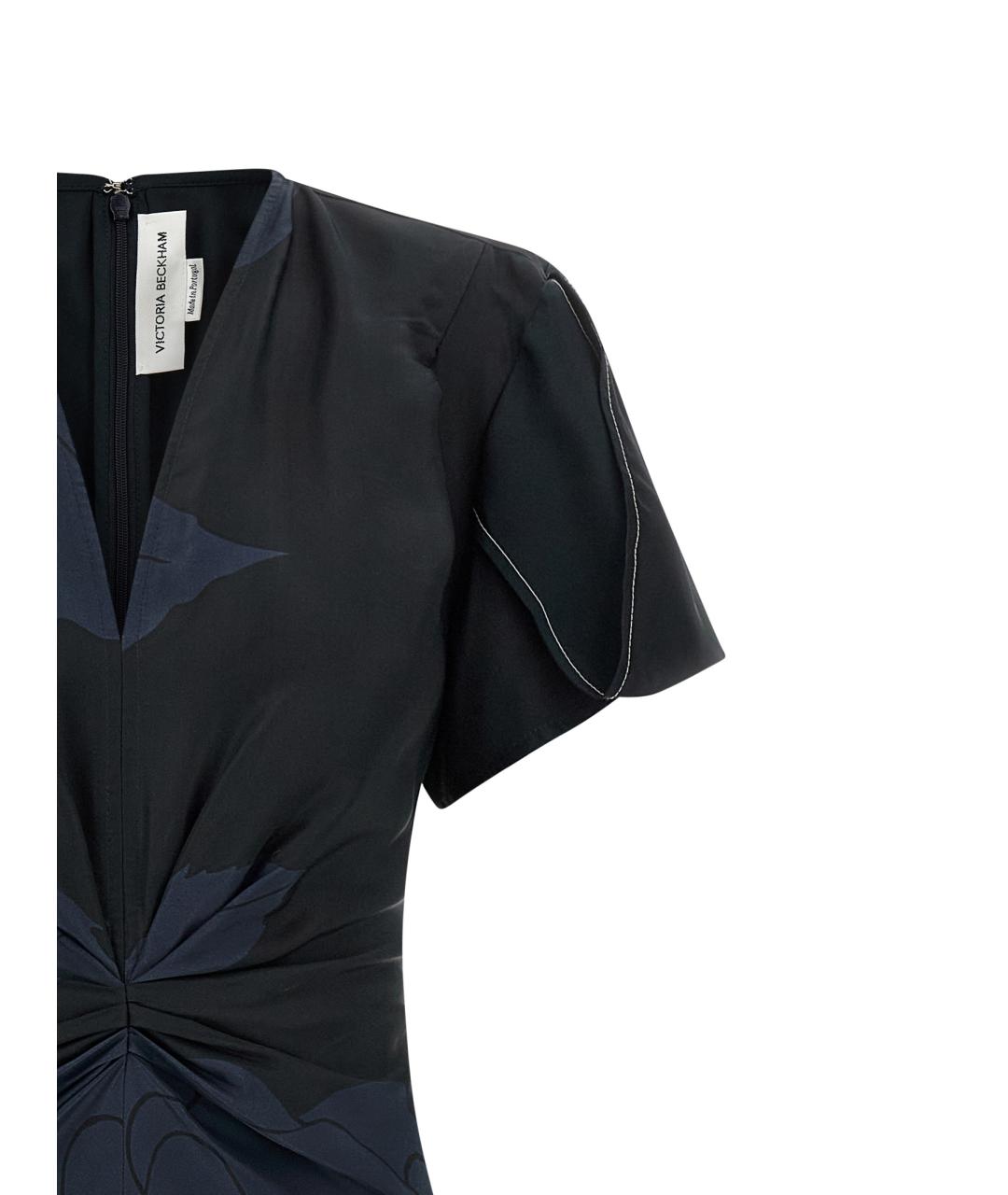 VICTORIA BECKHAM Синее вискозное платье, фото 3