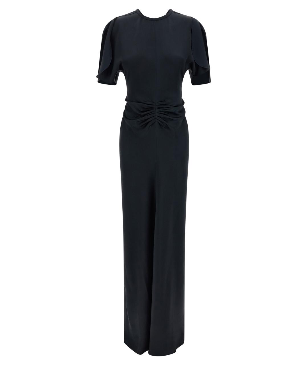 VICTORIA BECKHAM Темно-синее ацетатное вечернее платье, фото 1