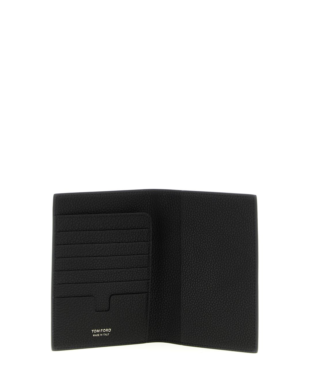 TOM FORD Черный кожаный кошелек, фото 3