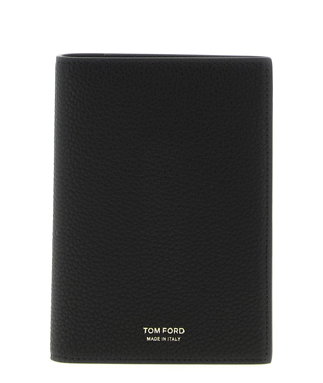 TOM FORD Черный кожаный кошелек, фото 1