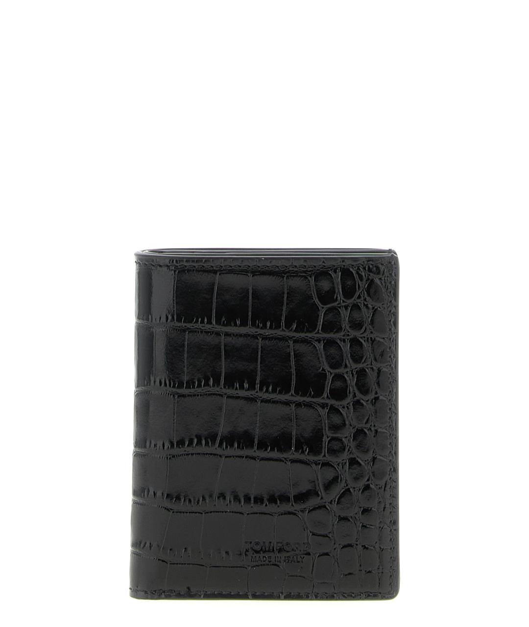 TOM FORD Черный кожаный кардхолдер, фото 1