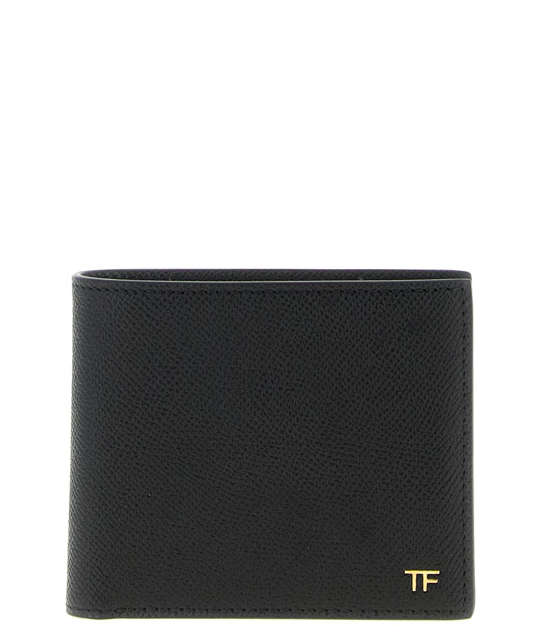 TOM FORD Черный кожаный кошелек, фото 1