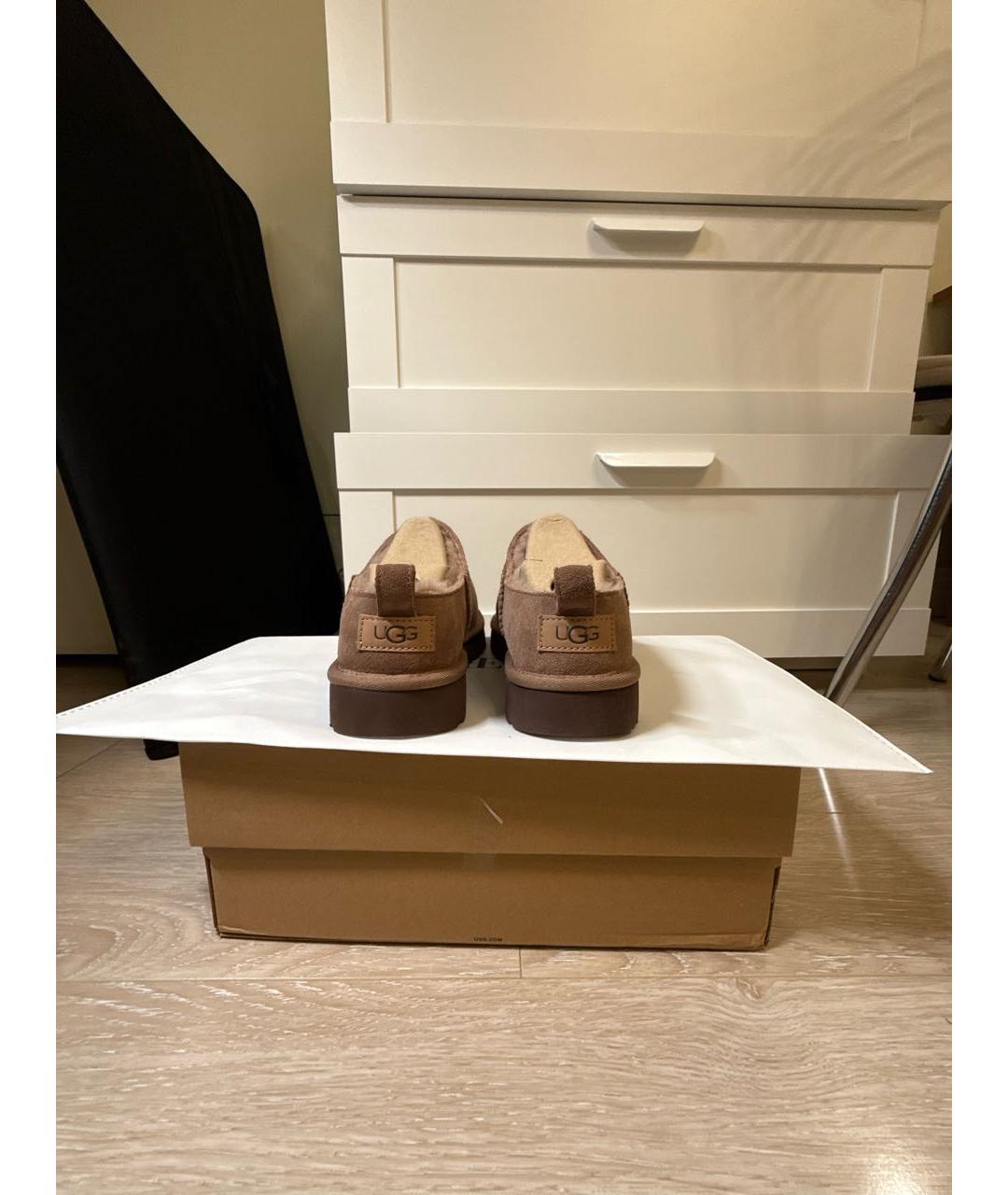 UGG AUSTRALIA Бежевые замшевые ботинки, фото 4