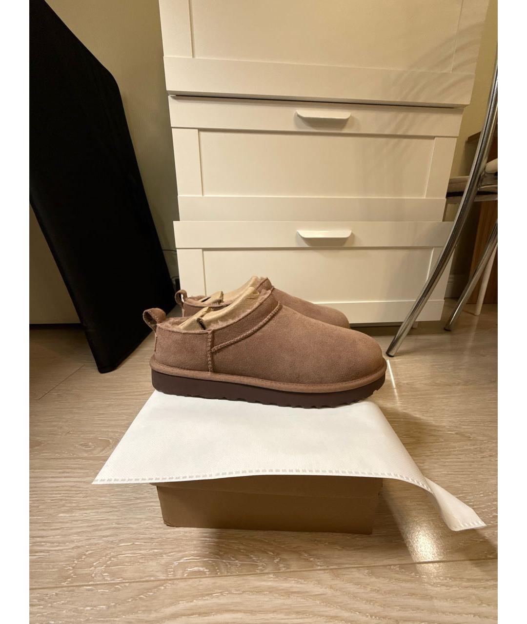 UGG AUSTRALIA Бежевые замшевые ботинки, фото 5