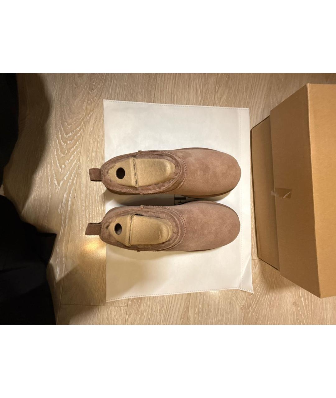 UGG AUSTRALIA Бежевые замшевые ботинки, фото 3