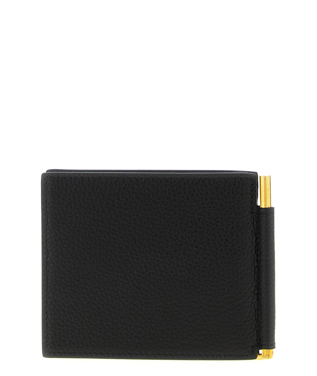 TOM FORD Черный кожаный кошелек, фото 2