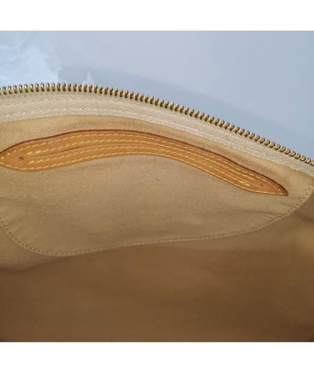 LOUIS VUITTON Бежевая кожаная сумка с короткими ручками, фото 4
