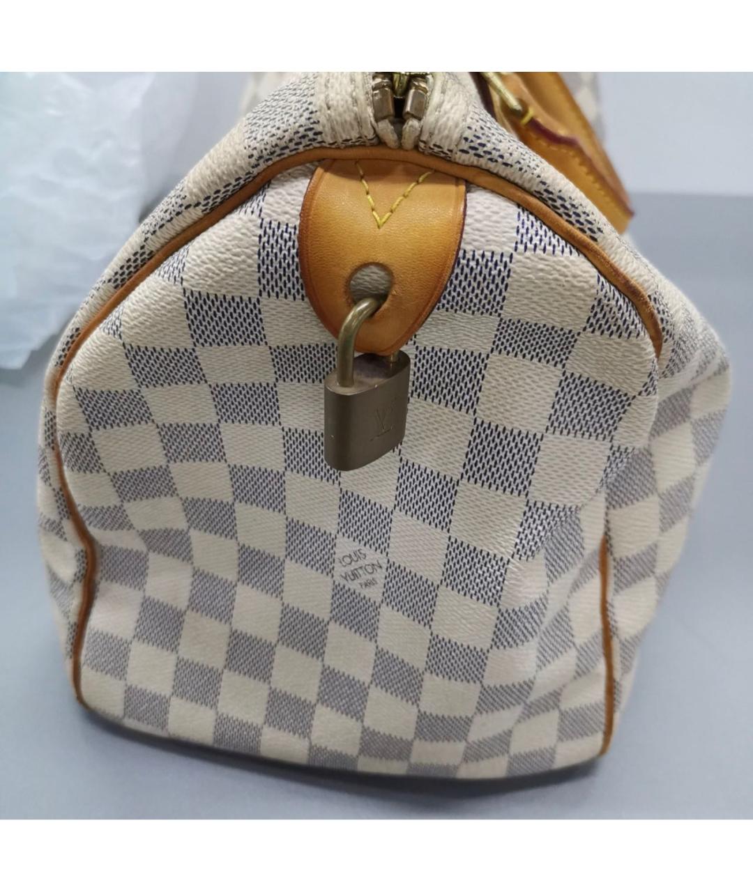 LOUIS VUITTON Бежевая кожаная сумка с короткими ручками, фото 6