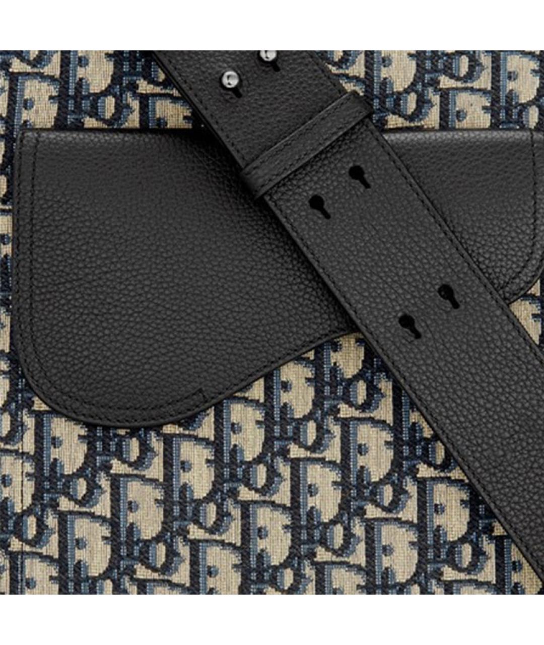 CHRISTIAN DIOR Черная кожаная сумка тоут, фото 3