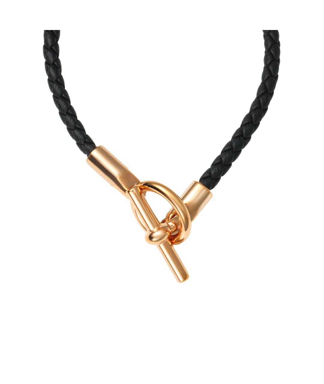 HERMES Черный браслет, фото 2