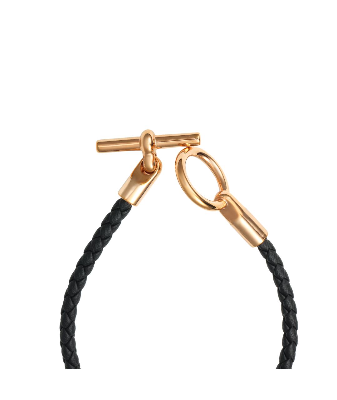 HERMES Черный браслет, фото 3