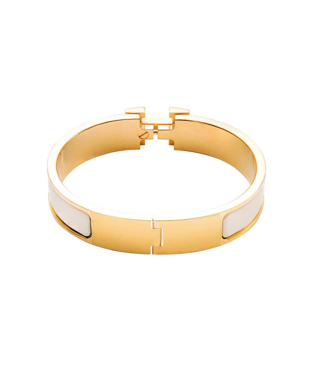 HERMES Белый металлический браслет, фото 2