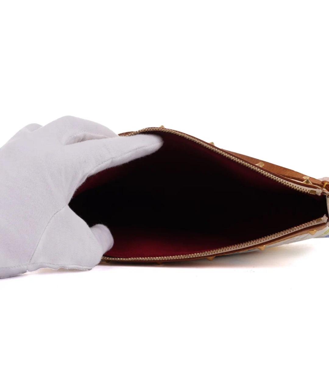 LOUIS VUITTON Белая кожаная сумка с короткими ручками, фото 6