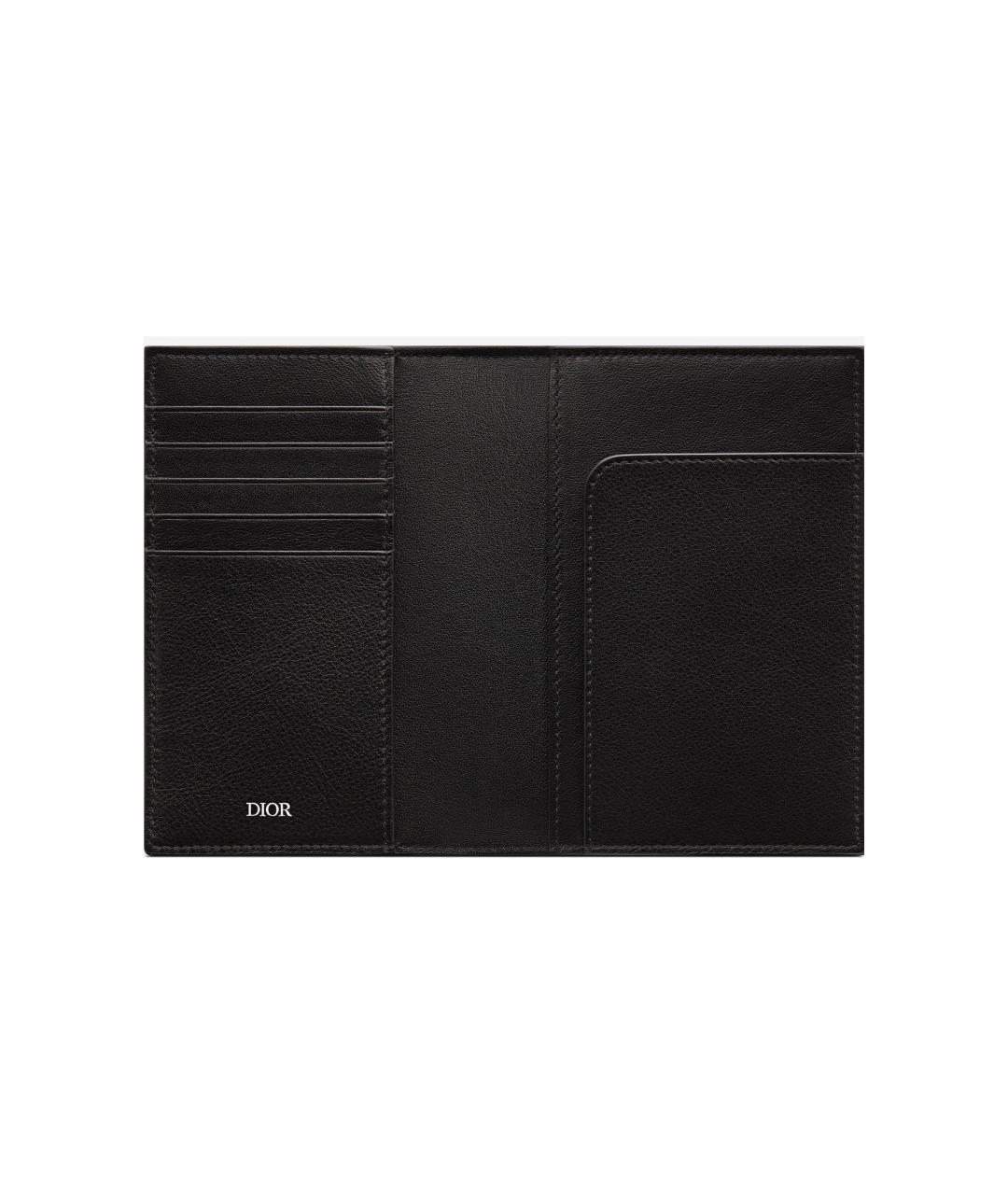 CHRISTIAN DIOR Черная кожаная папка для документов, фото 2