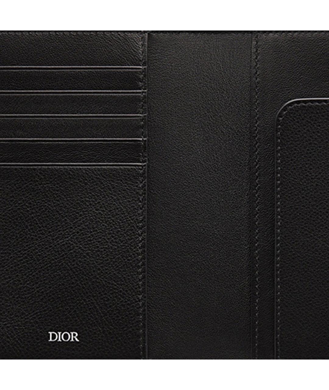 CHRISTIAN DIOR Черная кожаная папка для документов, фото 4