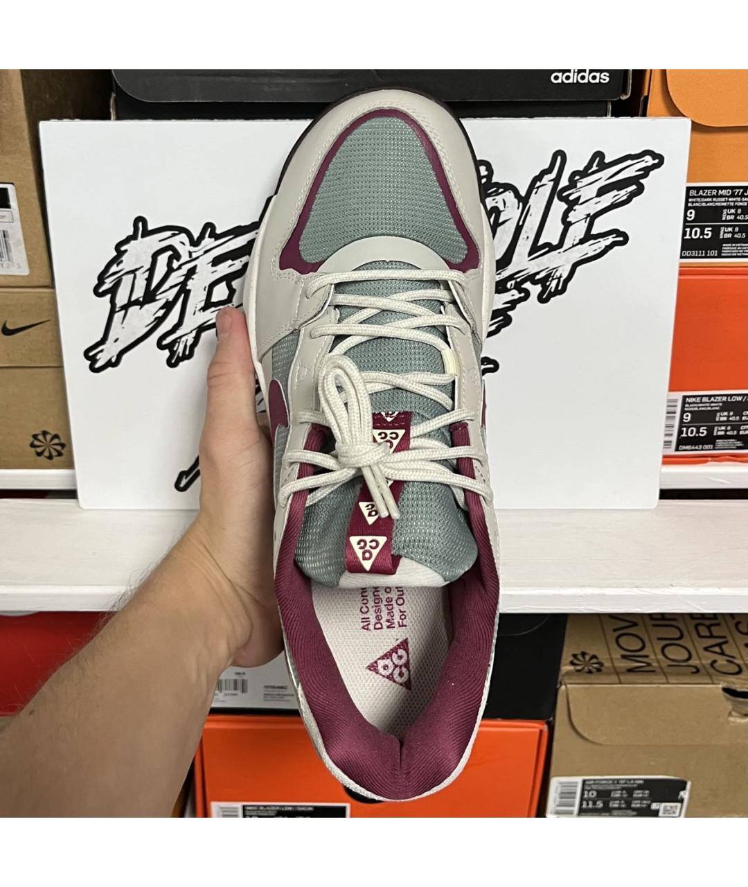 NIKE ACG Бежевые текстильные низкие кроссовки / кеды, фото 4