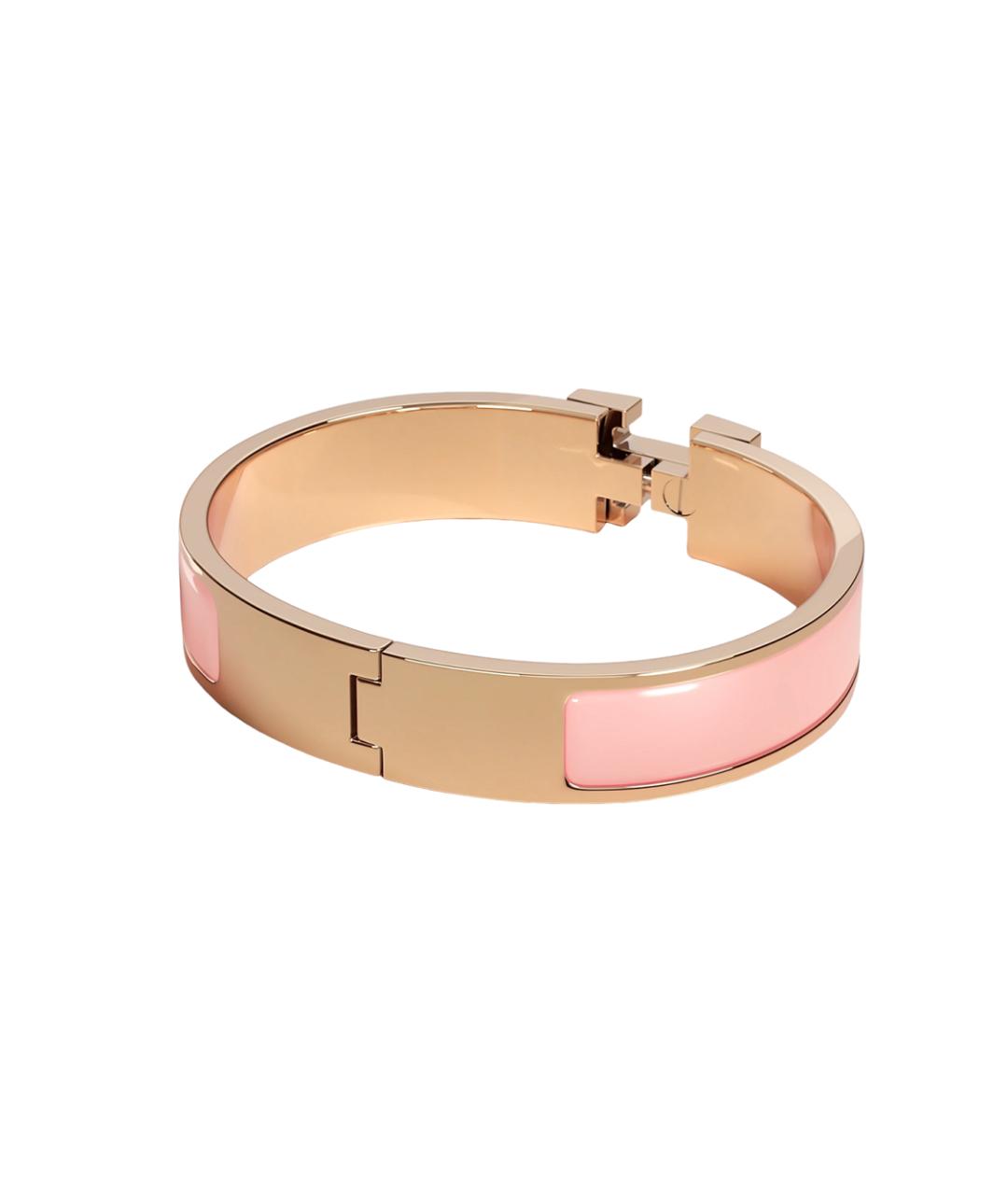 HERMES Розовый металлический браслет, фото 2